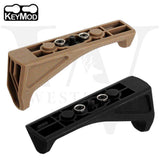 Tactical KeyMod Angled Forward Foregrip Fore Grip Forend Hand Stop Black / Tan