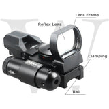 Tactical Reflex Red Green Dot Sight Scope With Red Laser Holographic Illuminated