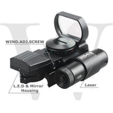Tactical Reflex Red Green Dot Sight Scope With Red Laser Holographic Illuminated