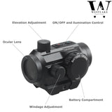 Tactical Reflex Red Green Dot Sight Scope with Dual Rail Mounts Black