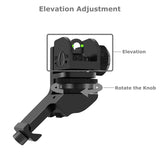 Fiber Optics Front Rear 45 Degree Offset Rapid Transition BUIS Backup Iron Sight | West Lake Tactical