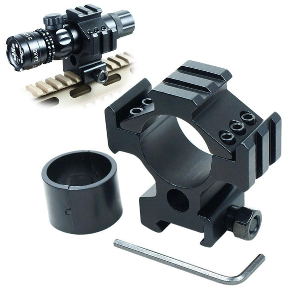 Heavy Duty Scope Ring Picatinny Weaver Rail Laser Torch Mount with 30mm Reducer