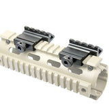 2 PCS 1 Pair 45 Degree Offset Rail Mount Quick Release for Picatinny Weaver Rail