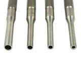4 Pcs Hollow End Roll Pin Tool Starter Punch Set Stainless Steel 4.0mm 5.3mm