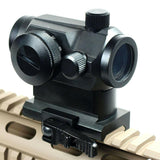 Quick ReleaseTactical Reflex Red Green Dot Sight Scope with Dual Rail Mounts QR