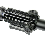 4-12X50 EG Optical Rifle Scope Red Green Dual illuminated with Side Rails-Mount