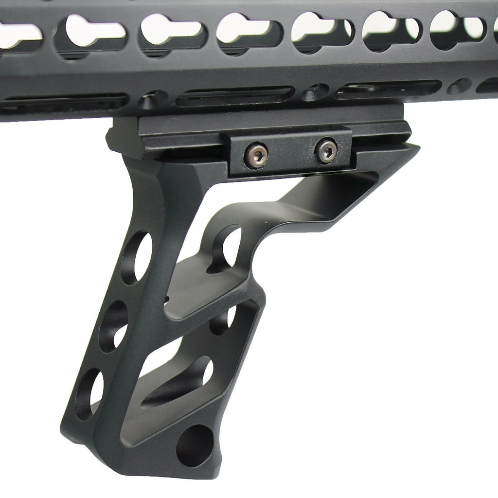 Skeletonized Tactical Foregrip Angled Grip + 3" KeyMod Rail for KeyMod
