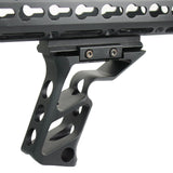 Skeletonized Tactical Foregrip Angled Grip + 3" KeyMod Rail for KeyMod Quad Rail - West Lake Tactical