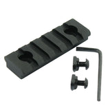M-Lok 5 Slot Picatinny/Weaver Rail Handguard Section Aluminum 2.5" - Black