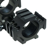 PEPR style Cantilever 1" to 30mm Rifle Scope Mount for 20mm Rails - Black