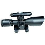 2.5-10x40 Tactical Rifle Scope Green Laser Dual illuminated Mil-dot Rail Mount