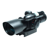 2.5-10x40 Tactical Rifle Scope Green Laser Dual illuminated Mil-dot Rail Mount