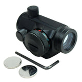 3-9X40 illuminated Tactical Rifle Scope + Red Laser-Dot Sight with Rail Riser