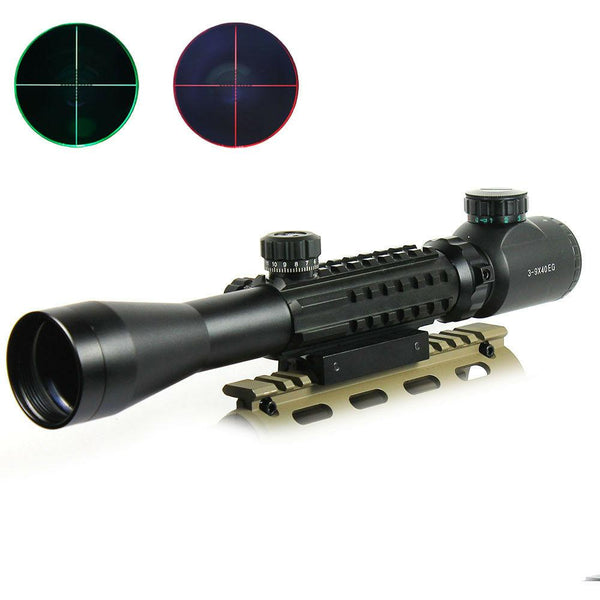 3-9X40 EG Optical Rifle Scope Mil Dot illuminated Reticle 20/11mm Rail Mount