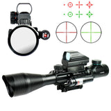 4-12X50 Tactical Rifle Scope R/G Mil-dot with Holographic Sight & Red Laser JG8 - West Lake Tactical