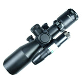 2.5-10x40 Tactical Rifle Scope Green Laser Dual illuminated Mil-dot Rail Mount