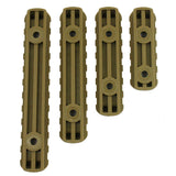 Tactical Polymer Picatinny Weaver Rail Section Set of 4 for MOE Handguard - Tan