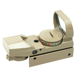 Tactical Holographic Reflex Sight Red - Green 4 Reticles with Rail Mount - Tan