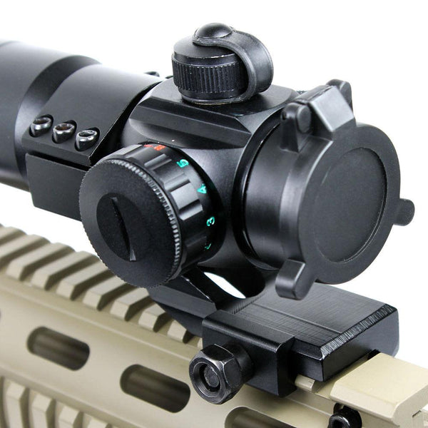 Mirino Red Dot Tactical 20mm Con Reticolo Rosso/verde, 5 Modalità Di Luminosità, Per Guida Weaver/Picatinny, Alluminio Anodizzato