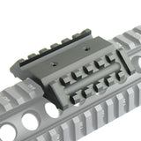 45 Degree Offset Dual Side Rail Angle Mount 6 Slot Tactical Accessory Rail