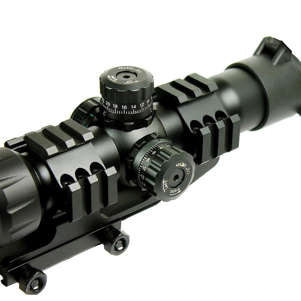 1.5-4X30 Tactical Rifle Scope with RGB illuminated Horseshoe Reticle-P ...