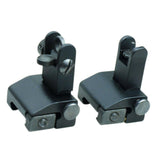 Tactical 223 556 Micro Flip Up Rapid Transition Front and Rear Iron Sight Set