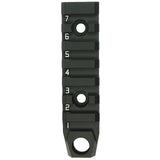 Rail Section 7-Slot Black Picatinny M-LOK Adapter QD with Sling Swivel Provision