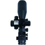 2.5-10X40 Tactical Rifle Scope with Red Laser & Mini Reflex 3 MOA Red Dot Sight