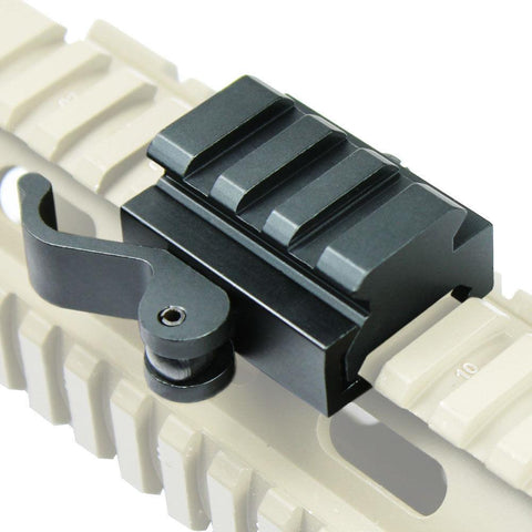 Quick Release Detach Half Inch 1/2" Mini Riser QR Block Mount For Picatinny Rail