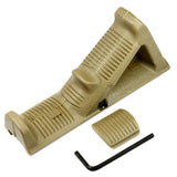 Angled Foregrip Front Grip with Finger Stop for Picatinny Handguard - Tan