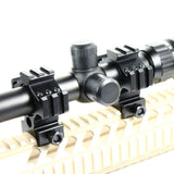 Set of 2 Laser - Light / Scope Ring Mount - Tri-rail & 30mm + 1" Reducer Insert