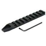 9 Slot 4.5" Picatinny Weaver Rail Section for Keymod Handguard - Aluminum Black