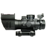 4X32 Tactical Rifle Scope - Tri-Illuminated Chevron Recticle Fiber Optic Sight - West Lake Tactical