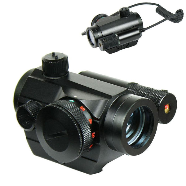 Tactical Reflex Green / Red Dot Sight Scope & Laser Sight Combo with Rail Mount