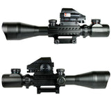 4-12X50 EG Tactical Rifle Scope with Holographic 4 Reticle Sight & Red Laser