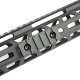 M-Lok 5 Slot Picatinny/Weaver Rail Handguard Section Aluminum 2.5" - Black