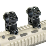 2 PCS 30mm  - 1" Scope Ring Picatinny Weaver Rail Laser Optics Mount Heavy Duty - West Lake Tactical