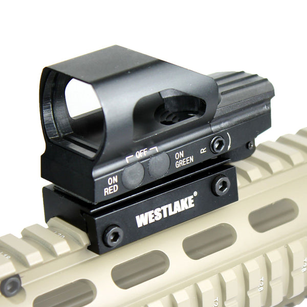 Tactical Sight Holographic Relex Scope - Red Green 4 Reticle Rail Mount - HD104 - West Lake Tactical