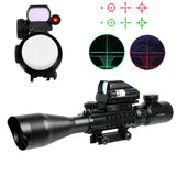 4-12X50 EG Tactical Rifle Scope with Holographic 4 Reticle Sight & Red Laser