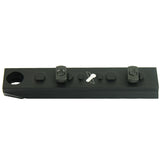 Rail Section 7-Slot Black Picatinny M-LOK Adapter QD with Sling Swivel Provision