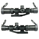 1.5-4X30 Tactical Rifle Scope with Tri-Illuminated Chevron Reticle - PEPR Mount