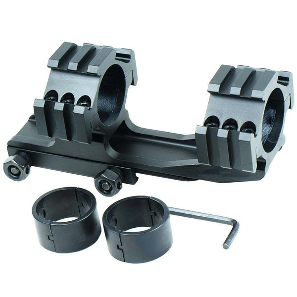 PEPR style Cantilever 1" to 30mm Rifle Scope Mount for 20mm Rails - Black