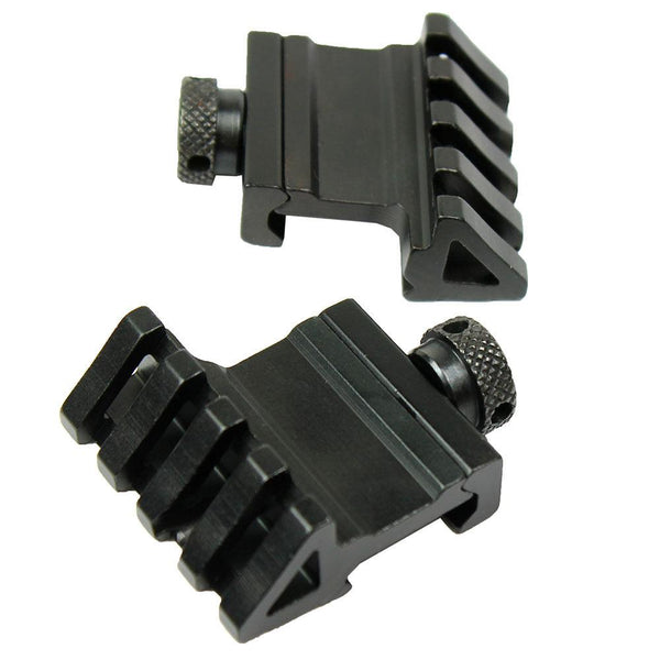 Pair Of 45-Degree Offset Folding Iron Sights - Front & Rear Set For Picatinny Rails