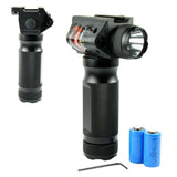 Tactical Vertical Foregrip with LED Flashlight Laser Sight - 20mm Rail Mount