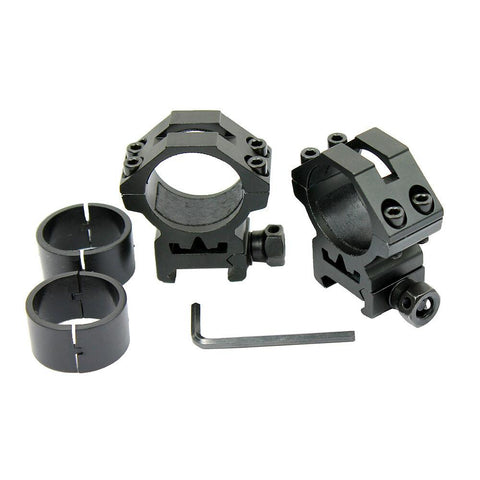 2- 1" Scope Ring with Reducers Low Profile Rail Laser Flashlight Mount Picatinny - West Lake Tactical