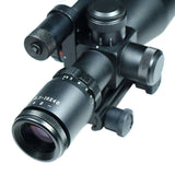 2.5-10x40 Tactical Rifle Scope Green Laser Dual illuminated Mil-dot Rail Mount