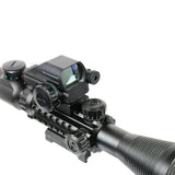 4-12X50 Tactical Rifle Scope Mil-dot with Holographic 4 Reticle Sight-Red Laser