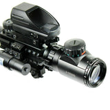 4-12X50 Tactical Rifle Scope R/G Mil-dot with Holographic Sight & Red Laser JG8