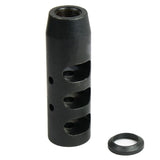 223/.223 5.56 1/2x28 TPI Compact Size Steel Muzzle Brake + Crush Washer - Black - West Lake Tactical