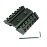 45 Degree Offset Dual Side Rail Angle Mount 6 Slot Tactical Accessory Rail